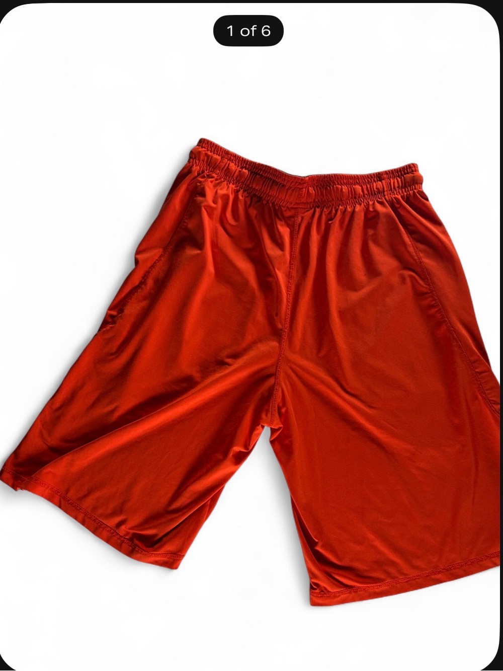 Mens Performance Athletic Shorts Small Red Gym Running Basketball